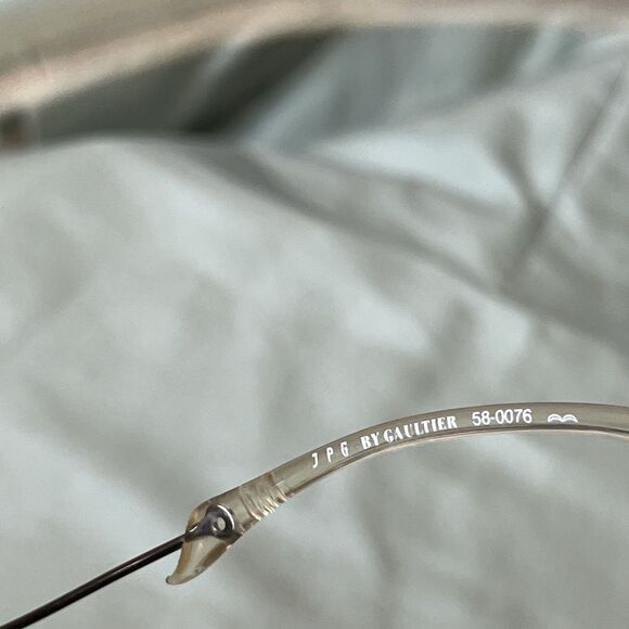 Jean Paul Gaultier JPG 58-0076 Sunglasses Silver Wire Frames Oval Lens UV - Picture 10 of 14